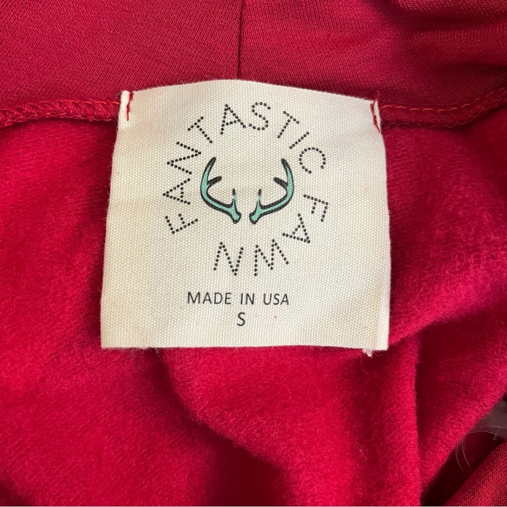 Fantastic Fawn Red Hoodie Size S (#2046) - Picture 4 of 4